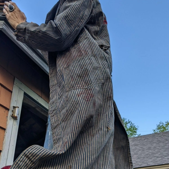 ✨SOLD✨VTG 1920s Ford Bangor Hickory Stripes Chore - Picture 6 of 12